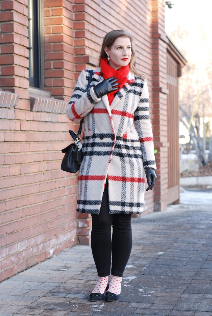 Jumbo Plaid Coat Double Minted