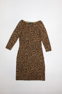 animal print stretch bodycon dress